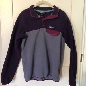 Purple Patagonia Synchilla Snap T Pullover